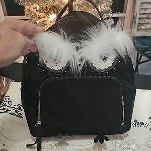 Kate Spade Owl Tomi Star Bright Black Backpack Purse